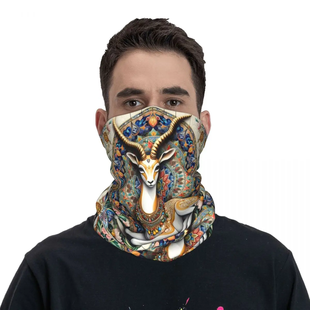 Elk Scarf Neckerchief Neck Face Mask Polyester