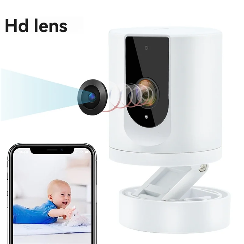 

ABMF-1080P Внутренняя камера безопасности, камера для домашних животных с приложением Easy Life, складная детская камера для домашней безопасности