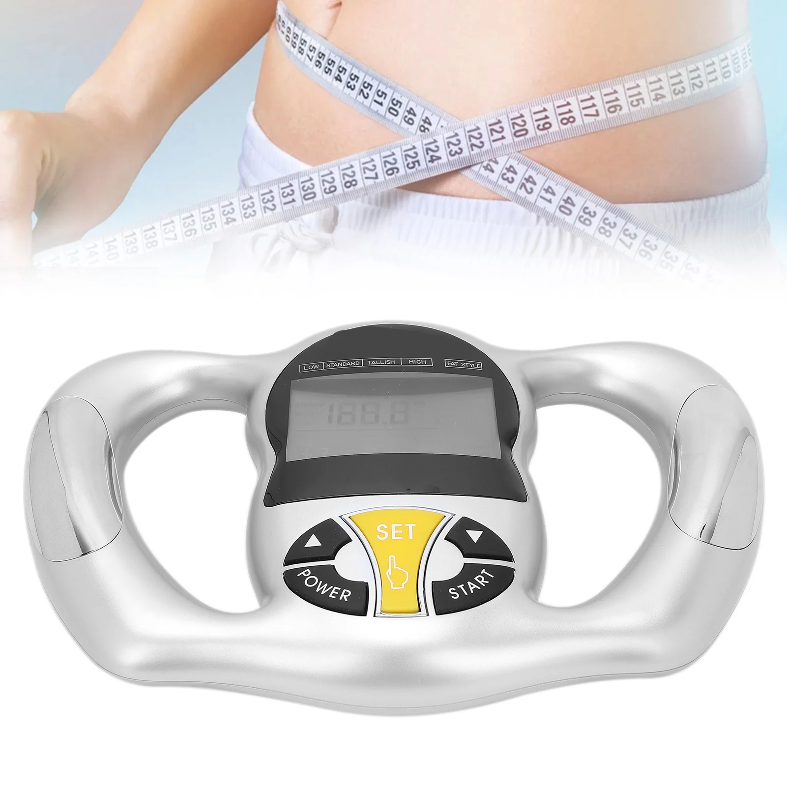 Fat Analyzer Monitor Handheld Body Fat Measuring Instrument  Meter Fat Analyzer Monitor Measure Device  Meter
