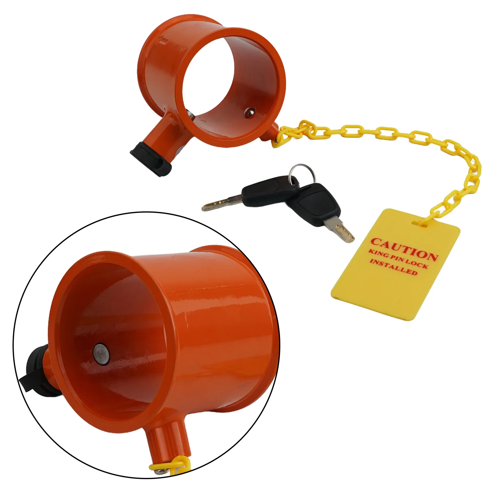 

Anti Theft Solution For Vehicles King Pin Lock Lightweight Alloy Material Robust Construction Unique Textured Keys