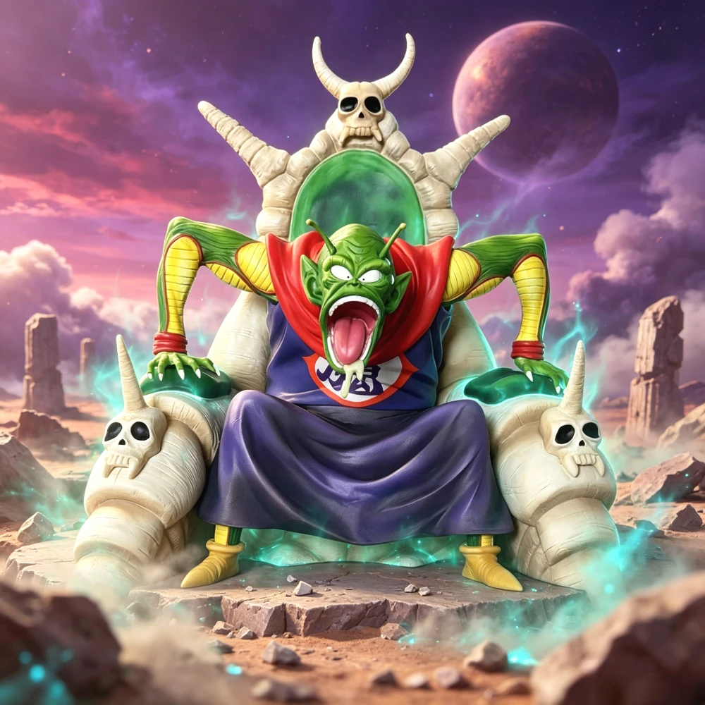 Anime Dragon Ball Z Figur mit Eierwurf-Funktion Piccolo Actionfiguren PVC-Statue Desktop-Sammlermodell Spielzeug Geschenke 28cm/11,02 Zoll