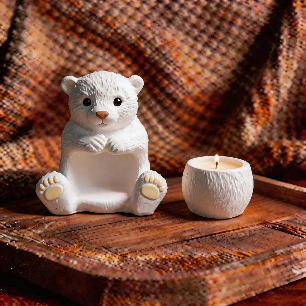 

Форма для гипса, заполняемая эпоксидной смолой, форма для подсвечника, белая, для подарков, мастерских, художественных поделок