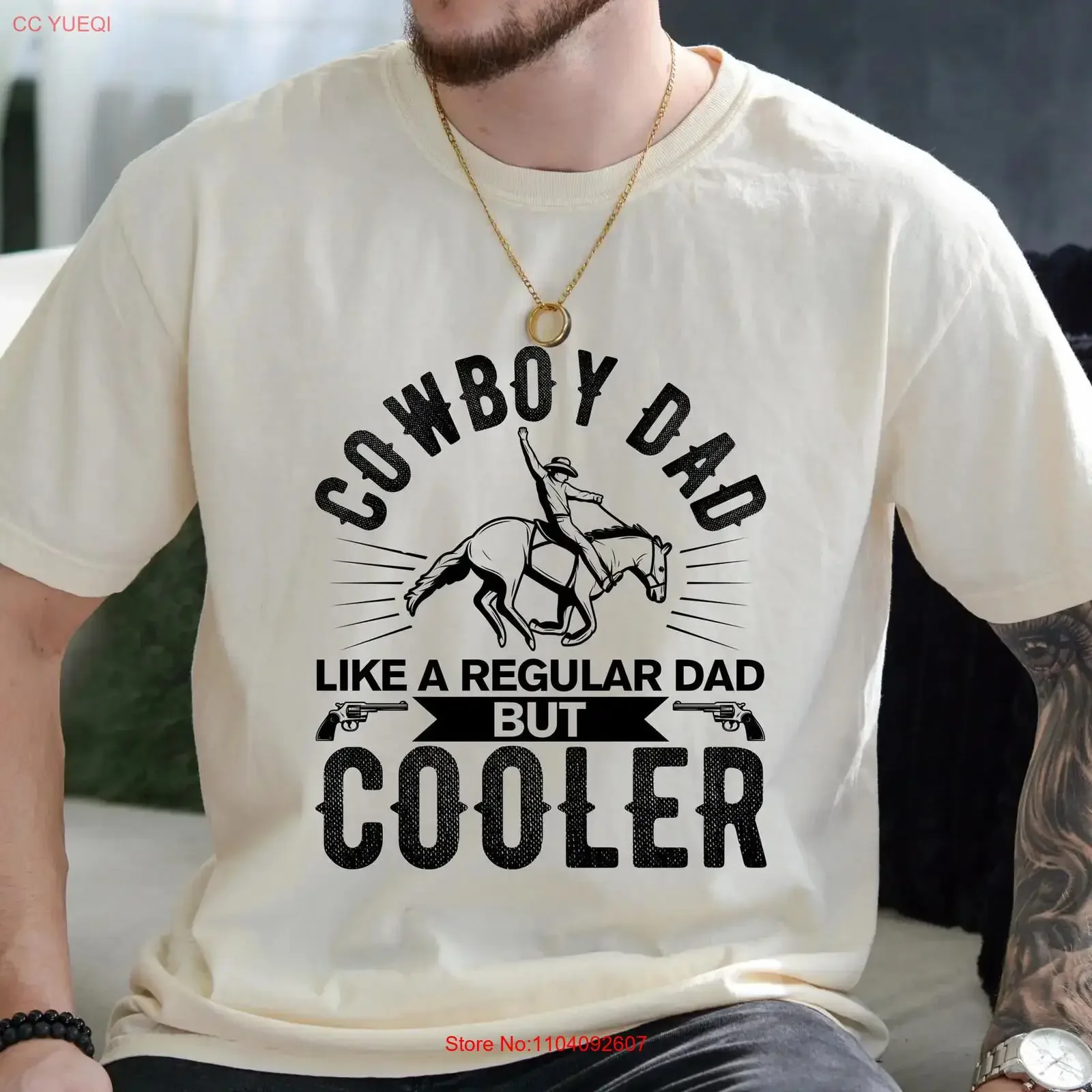 Cowboy Dad T Shirt Western Funny Father s Day Rodeo Country Like a Regular But Cooler vintage Washed Casual streetwear