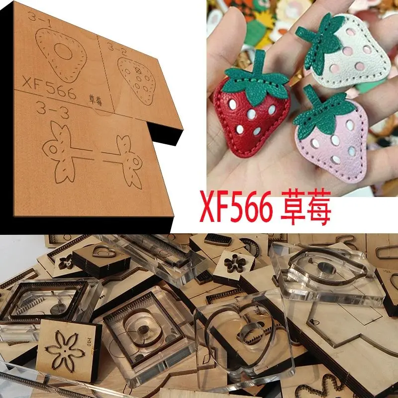 New Japan Steel Blade Wooden Die Strawberry Hanging Machine Leather Craft Punch Hand Tool Cut Knife Mould XF566