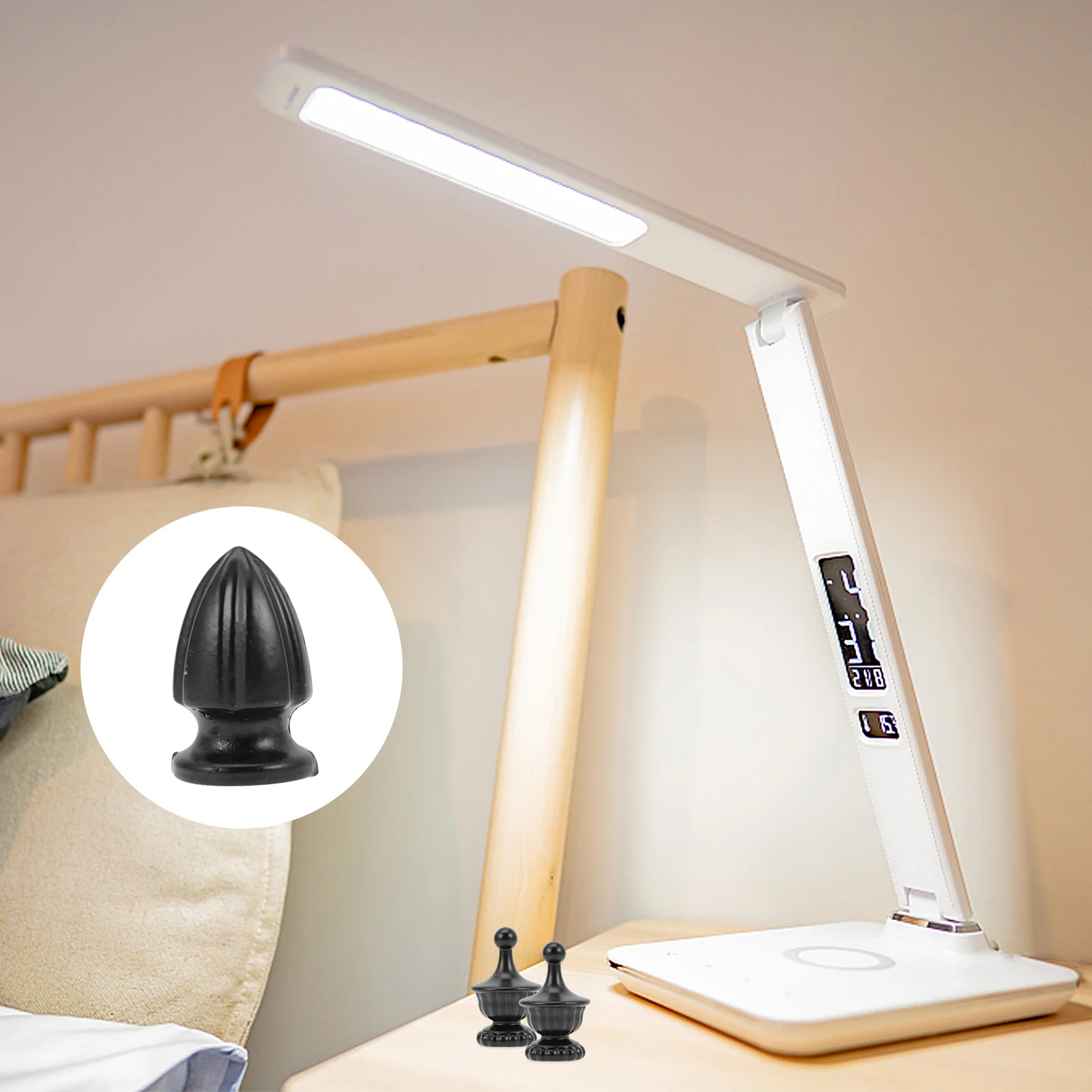 4 قطعة مقبض ألومنيوم لماذا غطاء المصباح استبدال غطاء المصباح الكهربائي الحديث شيك نهائي الجدول مصباح أرضي الديكور #5