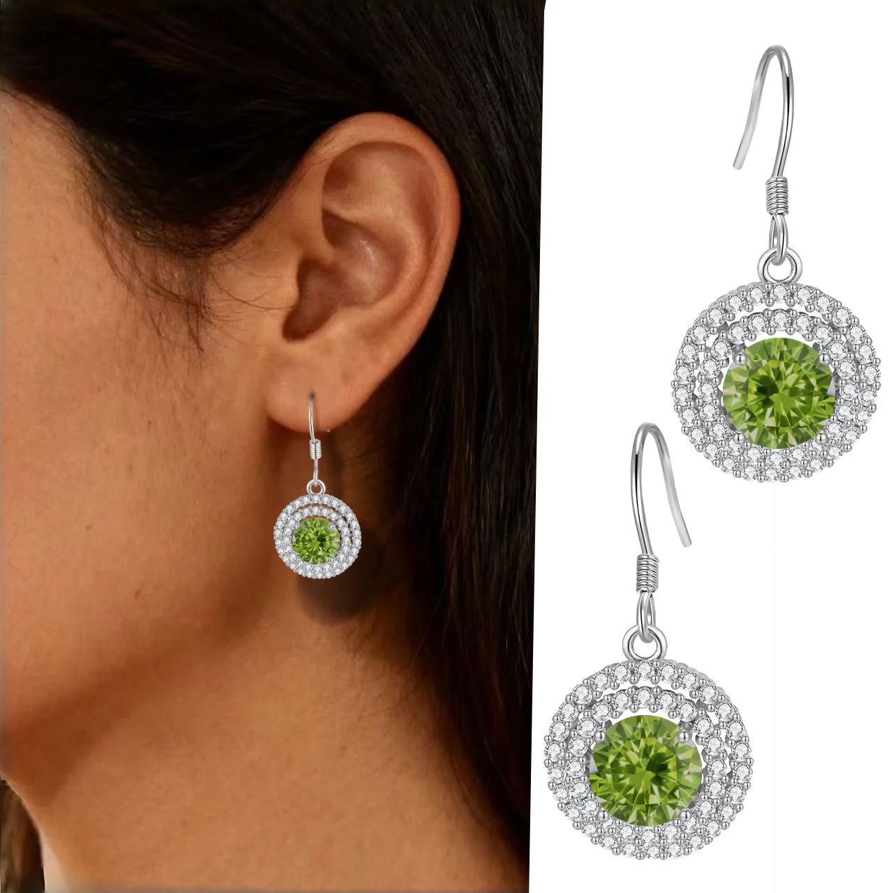 

LAMVOICE 4 carat moissanite earrings, valentine’s Day, gift for daughter, designer item high quality, S925 sterling silver