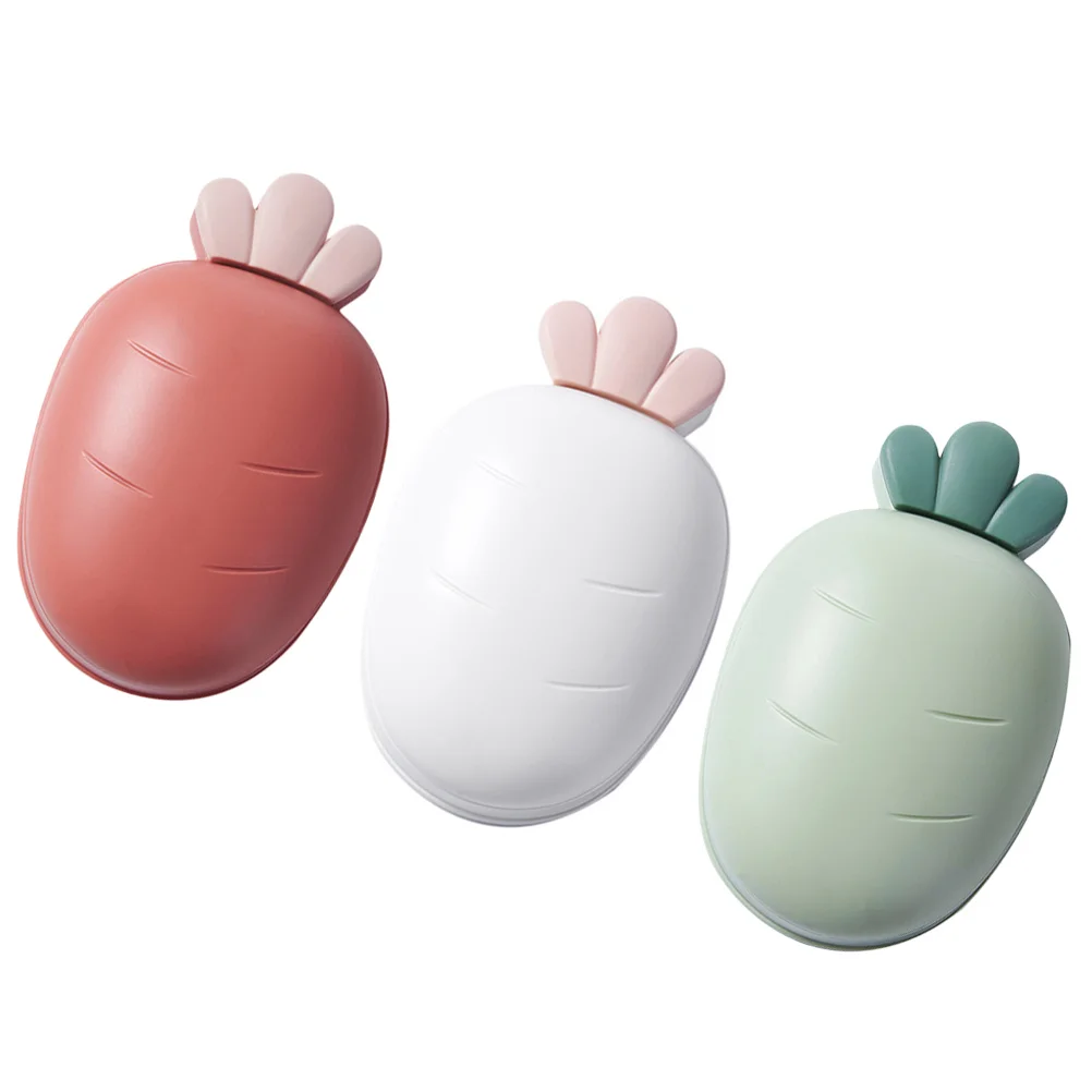 

3 Pcs Soap Holder Double-layer Box Bath Case Small Dish Bathroom Kitchen Mounted for Travel