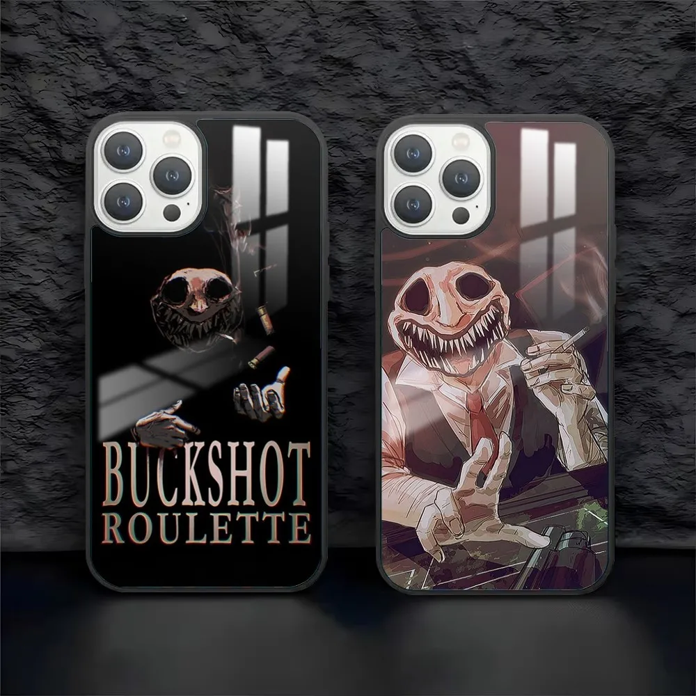 game Buckshot Roulette Phone Case For iPhone 16 15 14 13 12 11 Pro Max Plus Mini PC Fashion mirror phone case