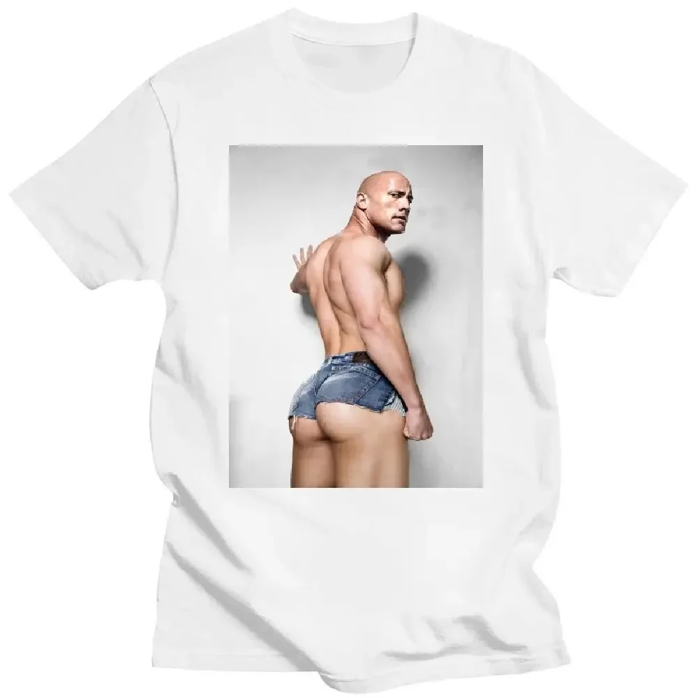 Women T Shirt Funny Printed Dwayne Johnson Rock Hard Bottom Funny Graphic Women Summer Short Sleeve  Crew Neck T Shirt