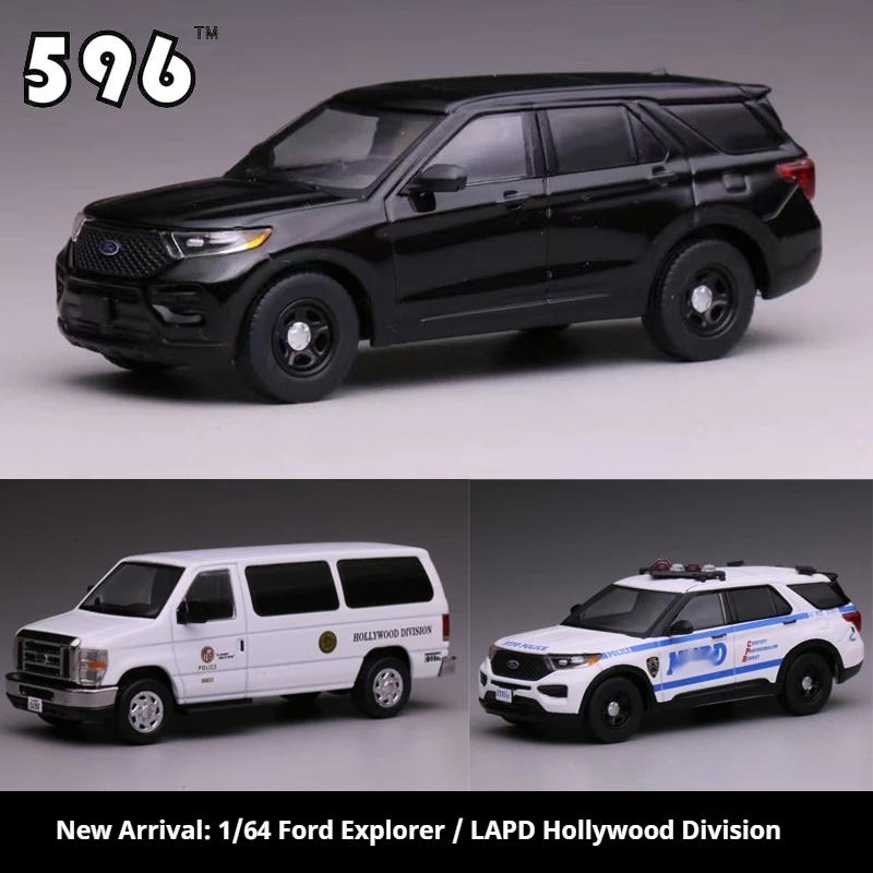 جديد 596 1:64 فورد اكسبلورر Suv فورد E فان سيارة شرطة محاكاة سبيكة مصغرة يموت الصب نموذج سيارة لعب الأطفال المخصصة