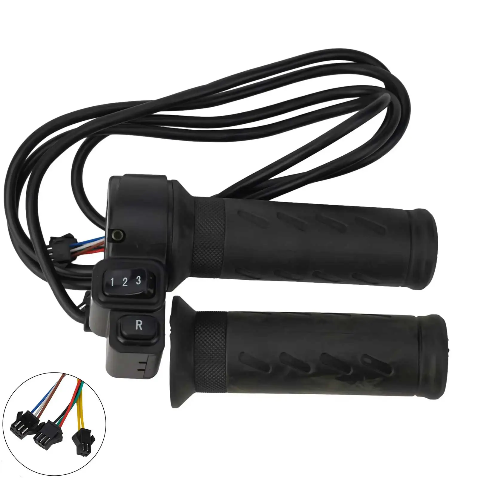 

1 pair EBike Scooter 24V 36V 48V 72V 3-speed 8PIN, Reverse Gear Switch,For Electric Bike Speed Throttle, Speed Control Handle