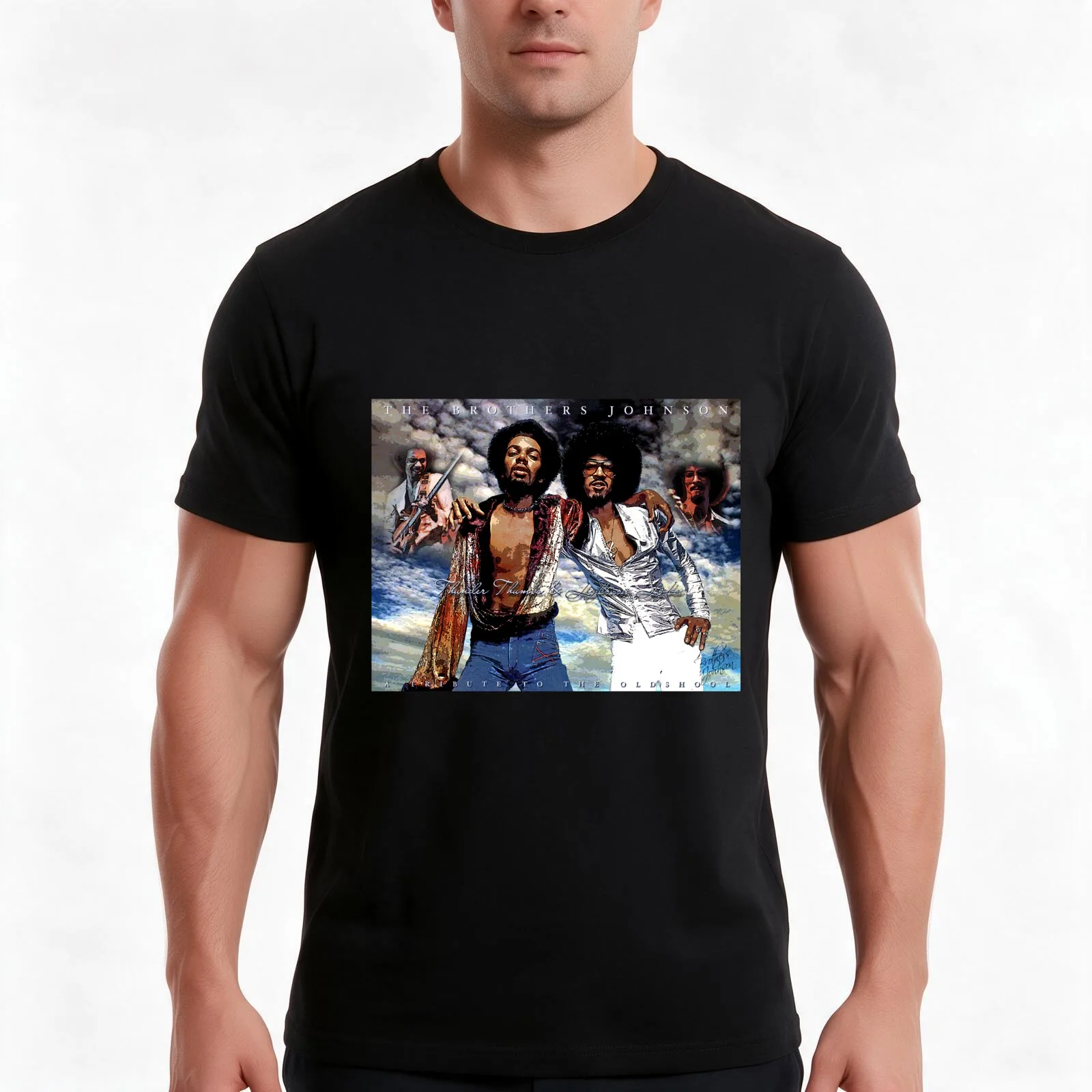 The Brothers Johnson Thunder Thumbs & Lightnin' Licks D-1 Laptops & Cases T-Shirt, Summer Casual Cotton Tee, Unisex Men Women