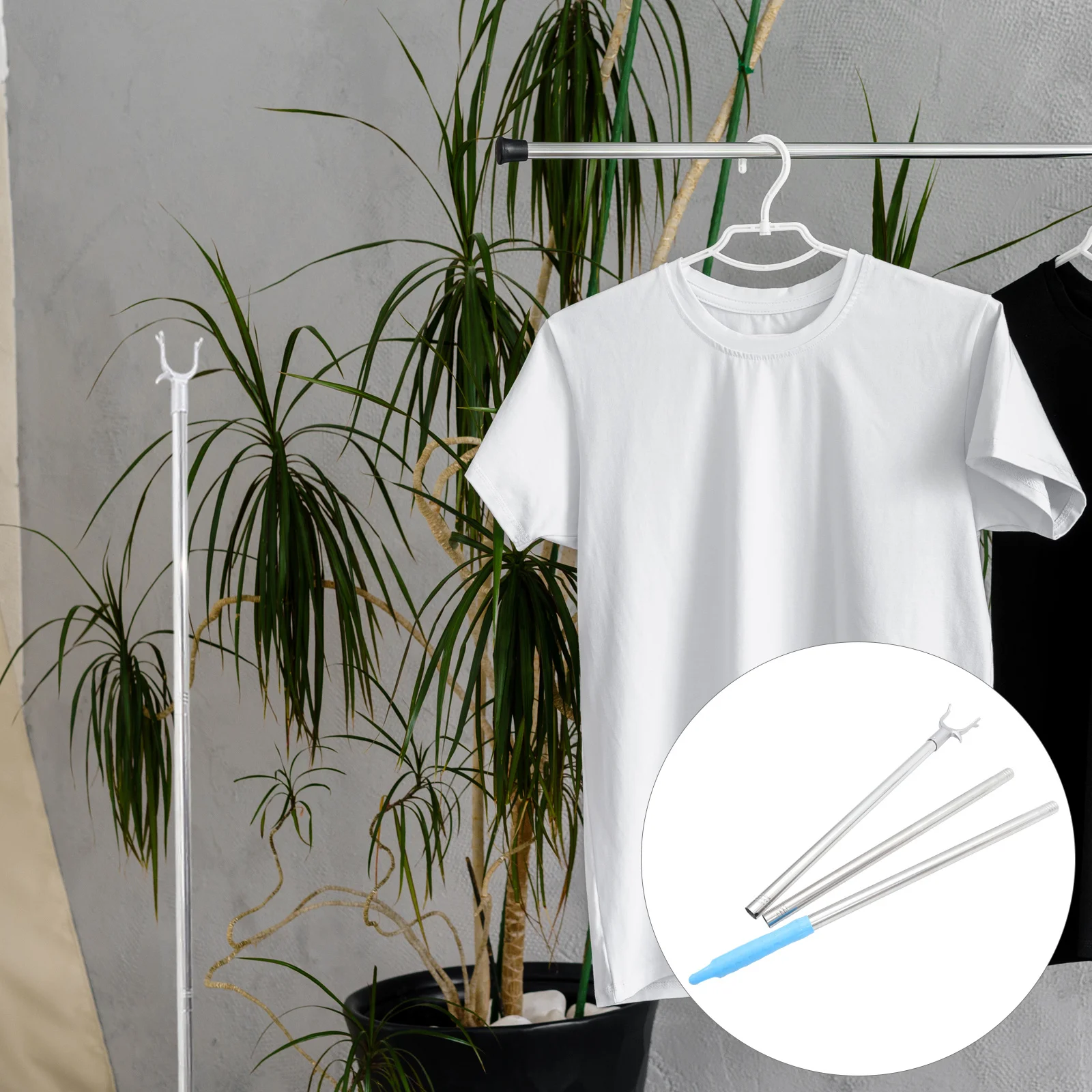 

Clothing Reach Pole Plastic Aluminum Stainless Steel Clothes Hanging Rod Household Clothes Reaching Rod Space Saving