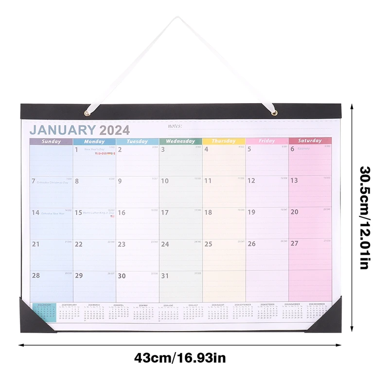 2024 Calendar Wall Calendar with Stickers 365-day Countdown Desktop Calendars Multifunctional Durable Beautiful for 2024-2025