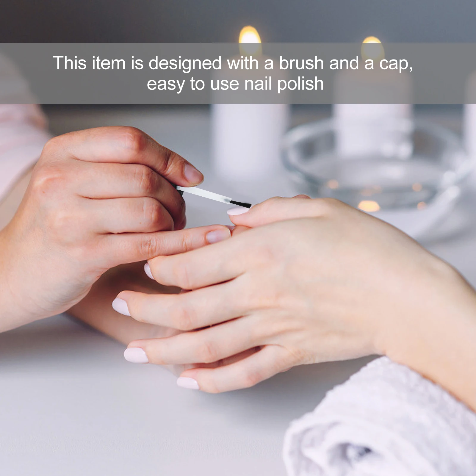 

6pcs Clear Glass Nail Polish Bottles Empty Refillable Leak Proof Travel Size with Brush Container for Nail Art Liquids