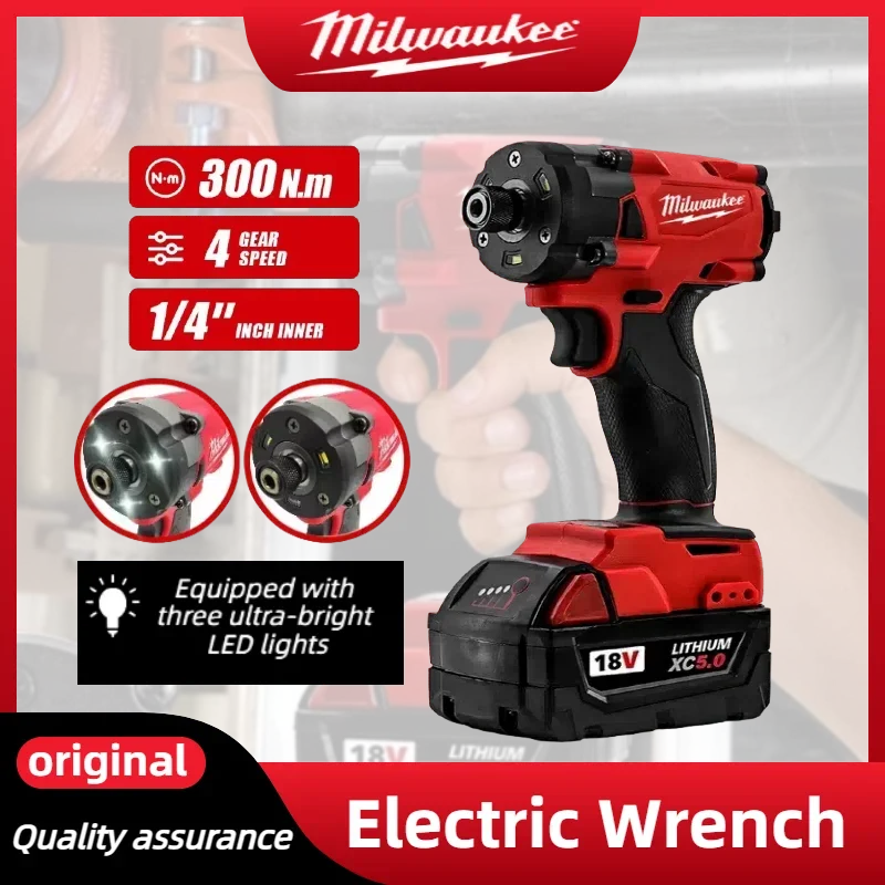 

Milwaukee Impact Driver Cordless compact Electric Driver 18V Lithium Battery Brushless screwdriver Impact Drill High Torque Tool