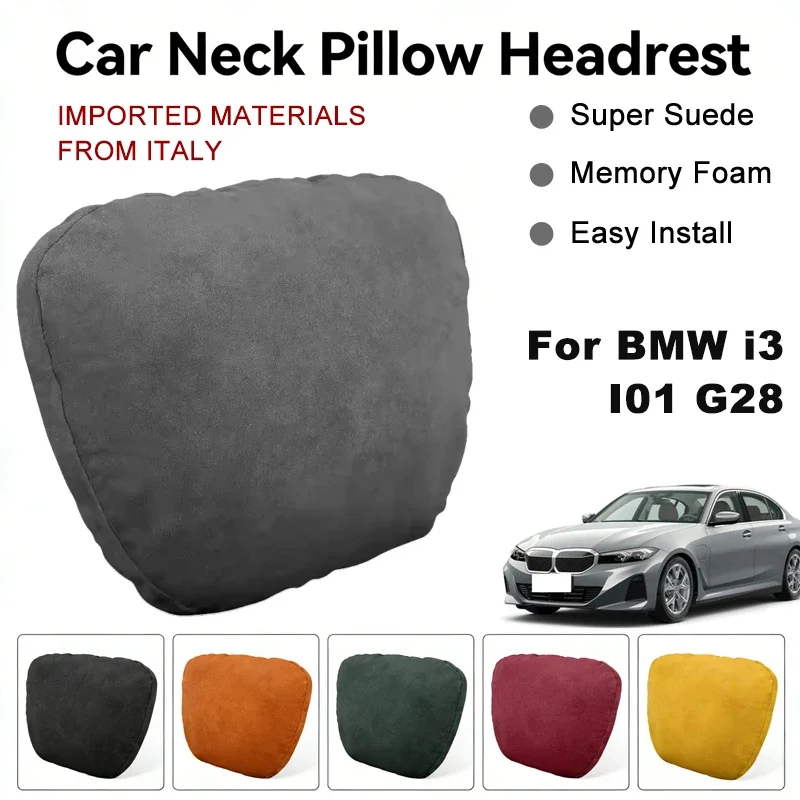 

Italy Suede Car Neck Rest Pillow For BMW i3 I01 G28 Seat Head Neck Support Cushion Auto Interior Accessories