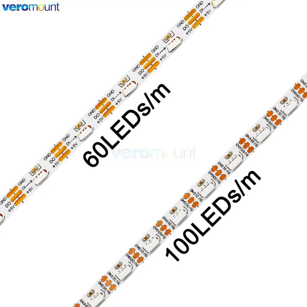 Wąska płytka PCB WS2812B boczna poświata Pixel LED 4020 SMD RGB 60 100Leds/m 5mm szerokość PCB WS2812 kolor marzeń taśma oświetlająca LED 5m 5V DC