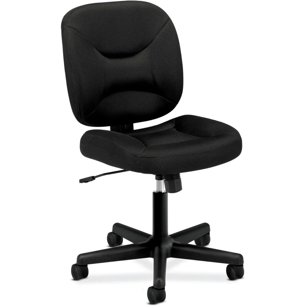 

ValuTask Armless Desk Chair, Padded Mesh Low Back, Ergonomic Tilt-Tension Recline Control, Swivel Rolling Wheels, Home Offic