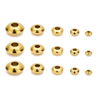 20-50Pcs 4mm 5mm 6mm 8mm Stainless Steel Round Flat Rondelle Spacer Beads DIY Charms Abaci Beads for Jewelry Making Findings