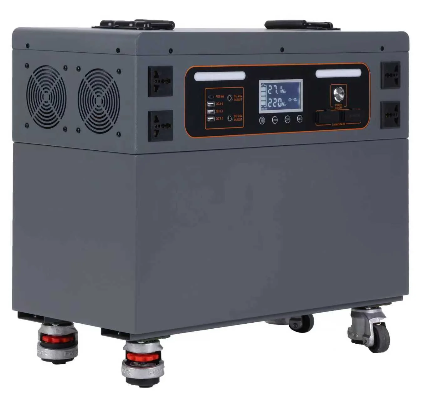 3000W Portable Outdoor Supply LiFePO4 Battery Pure Sine Wave Inverter Fast Charging Solar Panel Mobile Energy Storage For