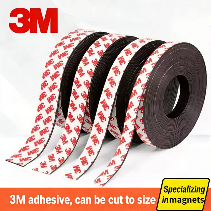 3M Magnetisches Klebeband 1M 1,5mm Dicke Starkes 3M Klebstoff-Weichmagnetband für Lehrmittel Spezial-Büro Haushalt