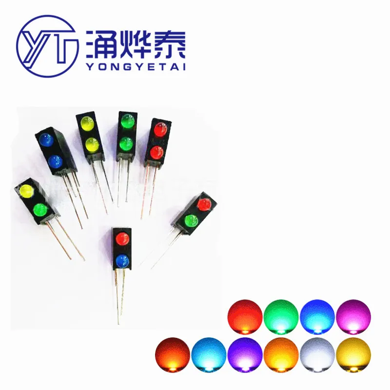 YYT 50/100PCS Black F3 3mm luminous tube holder, LED lamp holder, traffic light PCB holder 1/2/3/4 position