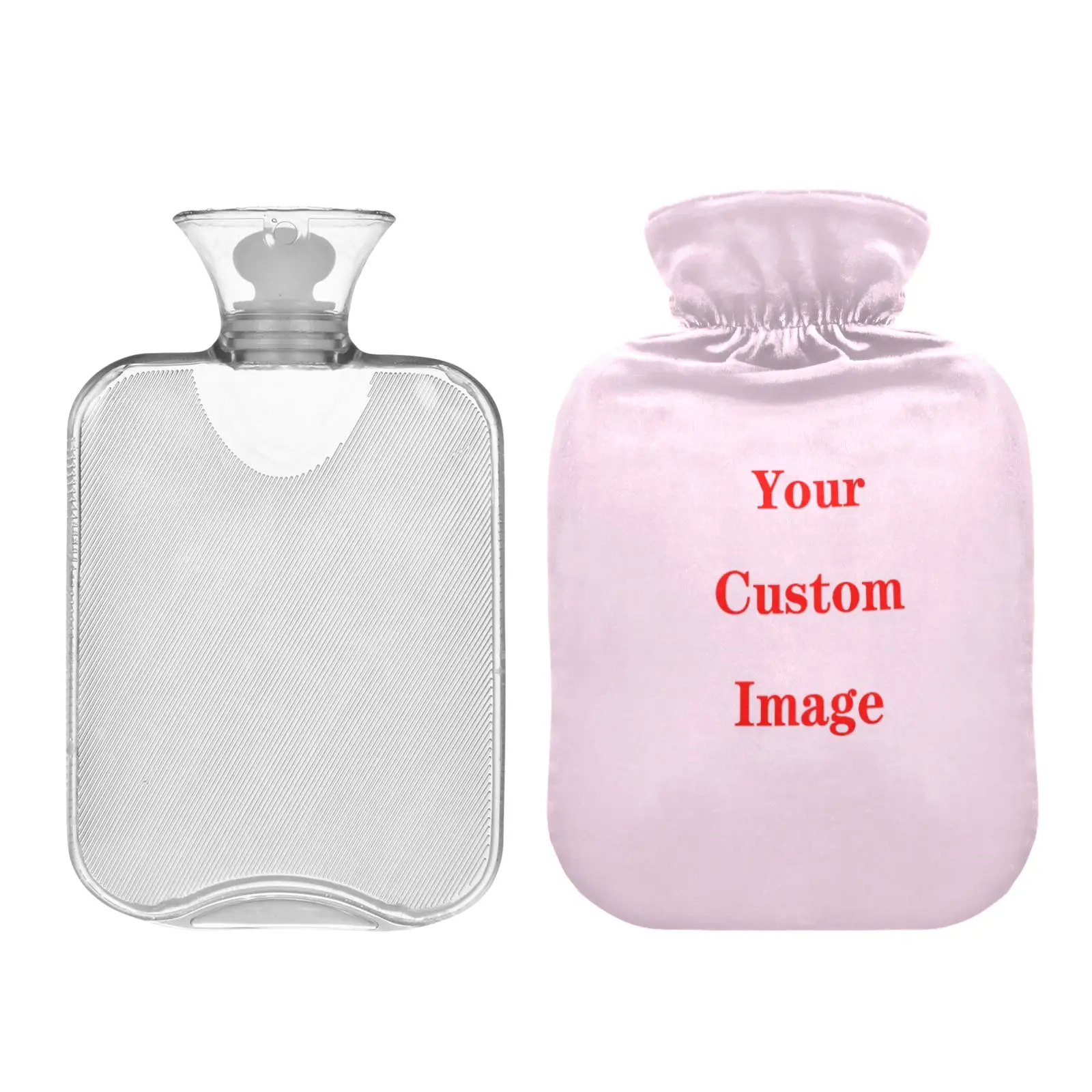 New 1L 2L Hot Water Bag Hot Water Bottle Thick Hot Water Bottle Custom image Winter Warm Water Bag Hand Feet Warmer Water Bottle