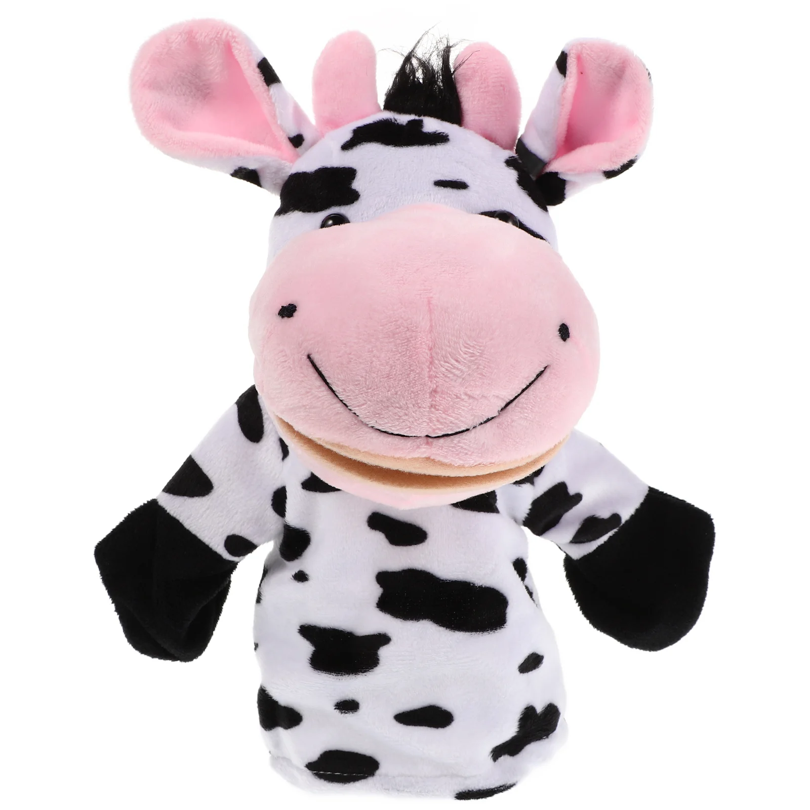 Marionnette à main en peluche mobile avec bouche pour bébé, jouets d'anniversaire, cheval pour tout-petits