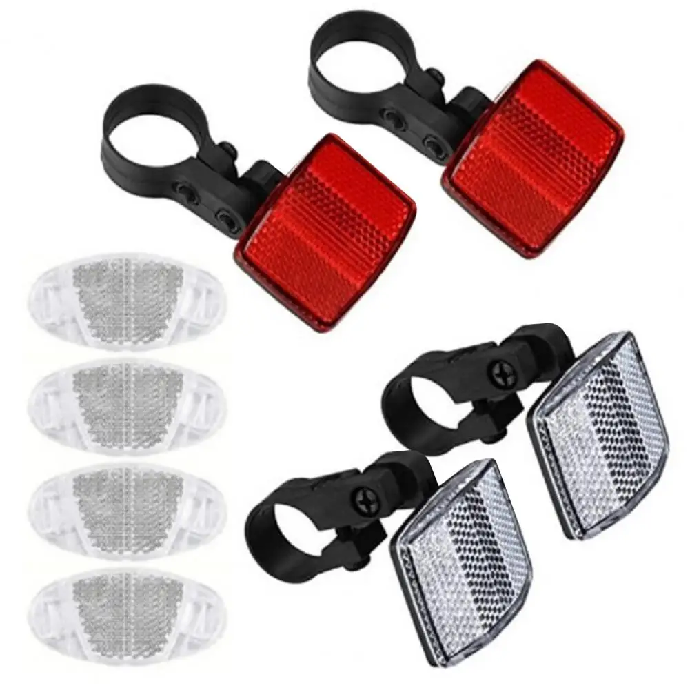 

Bicycle Safety Caution Reflector Disc Rear Pannier Rack Warning Light Front Back Safety Caution Highly Reflect Lights Durable