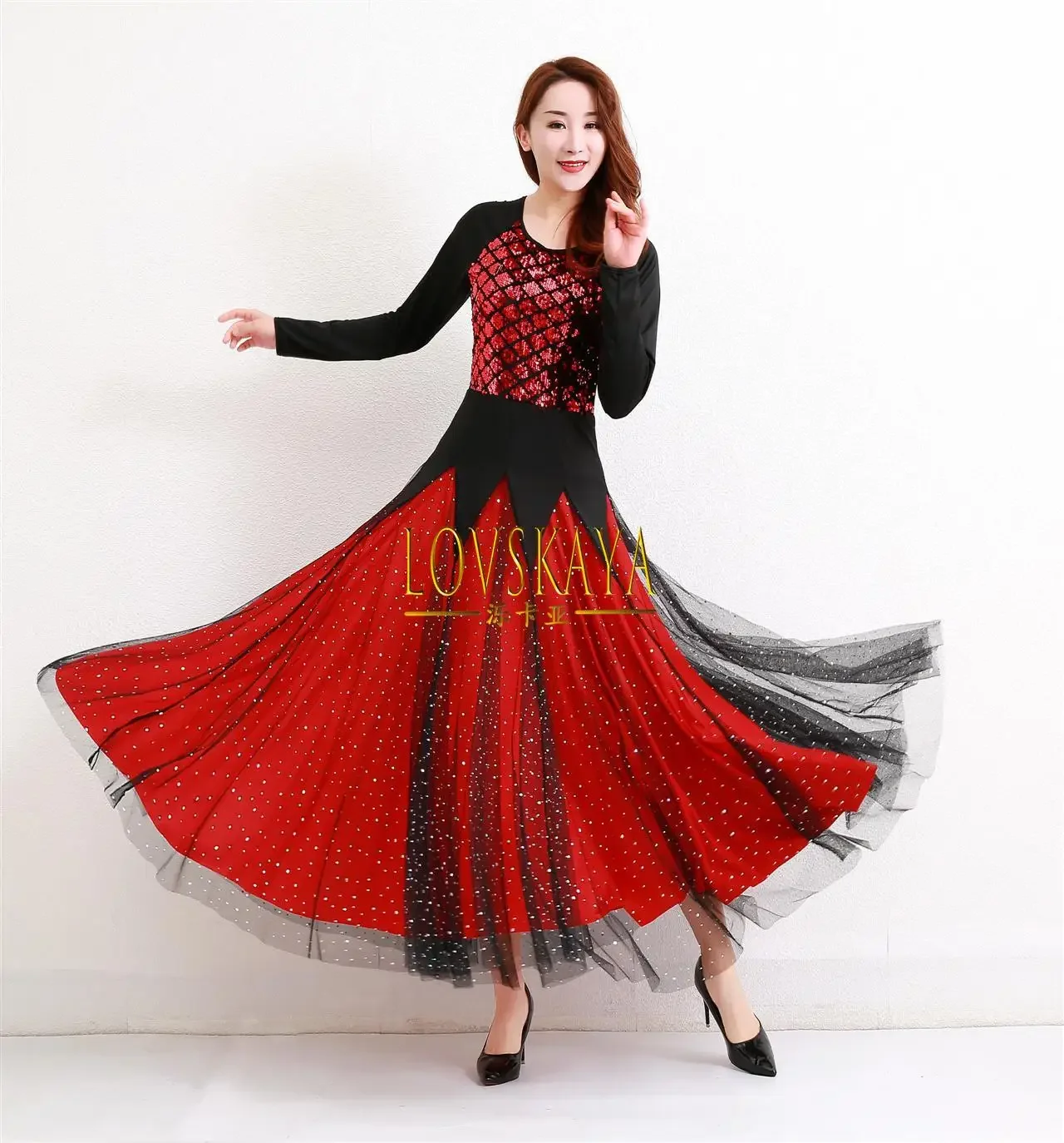 Modern National Standard New Waltz Dance Performance Dress New Social Dance Competition Dress