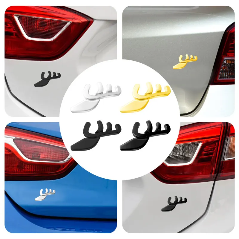 Metal Creative Side Door Bumper Sticker Decor For SAAB Hirsch Aero 95 93 91 99 900 900 93X 97X For Buick Excelle Regal Lacrosse