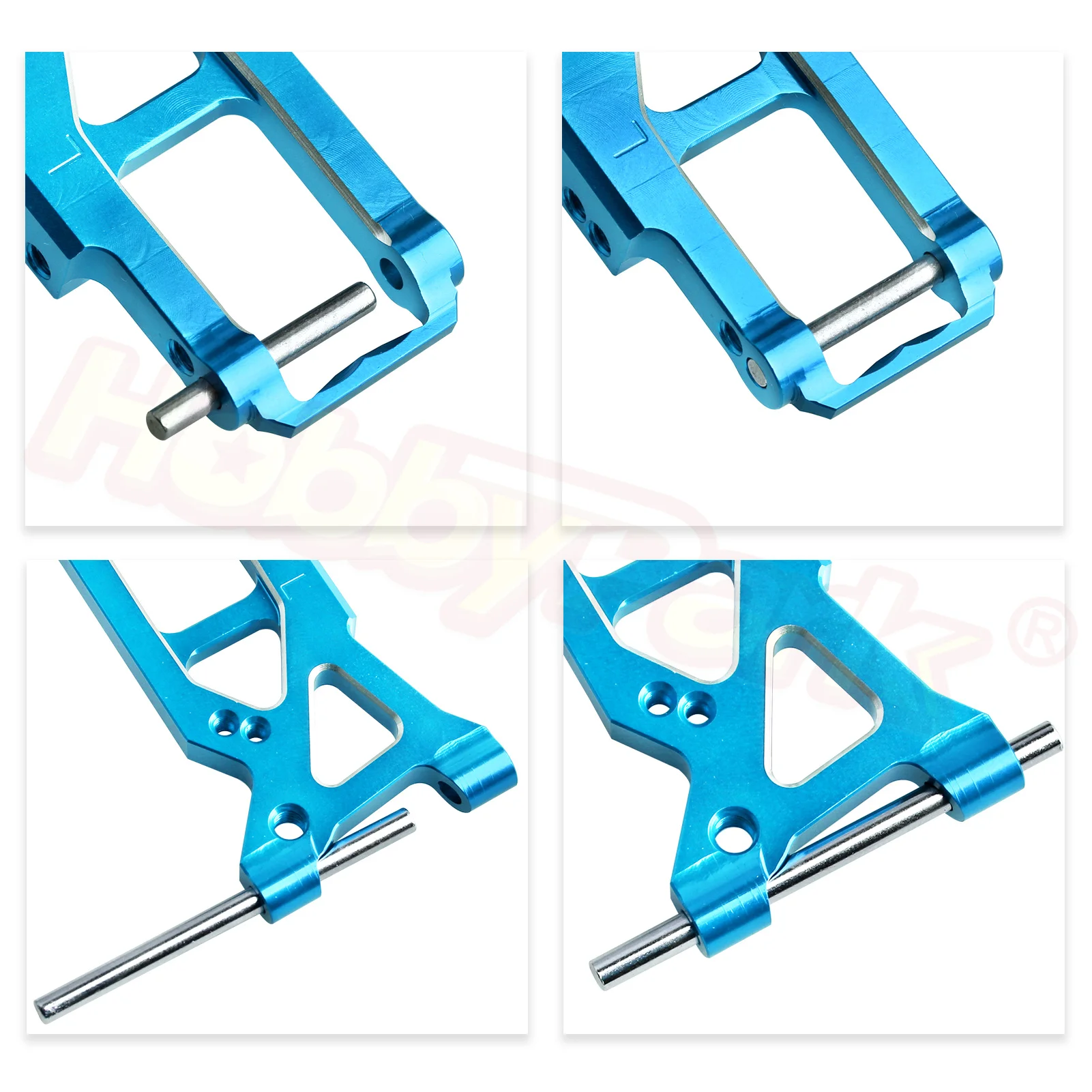 HobbyPark Aluminum Suspension Arms Set Front & Rear for Traxxas 4-Tec 2.0 VXL AWD 1/10 RC Touring Car