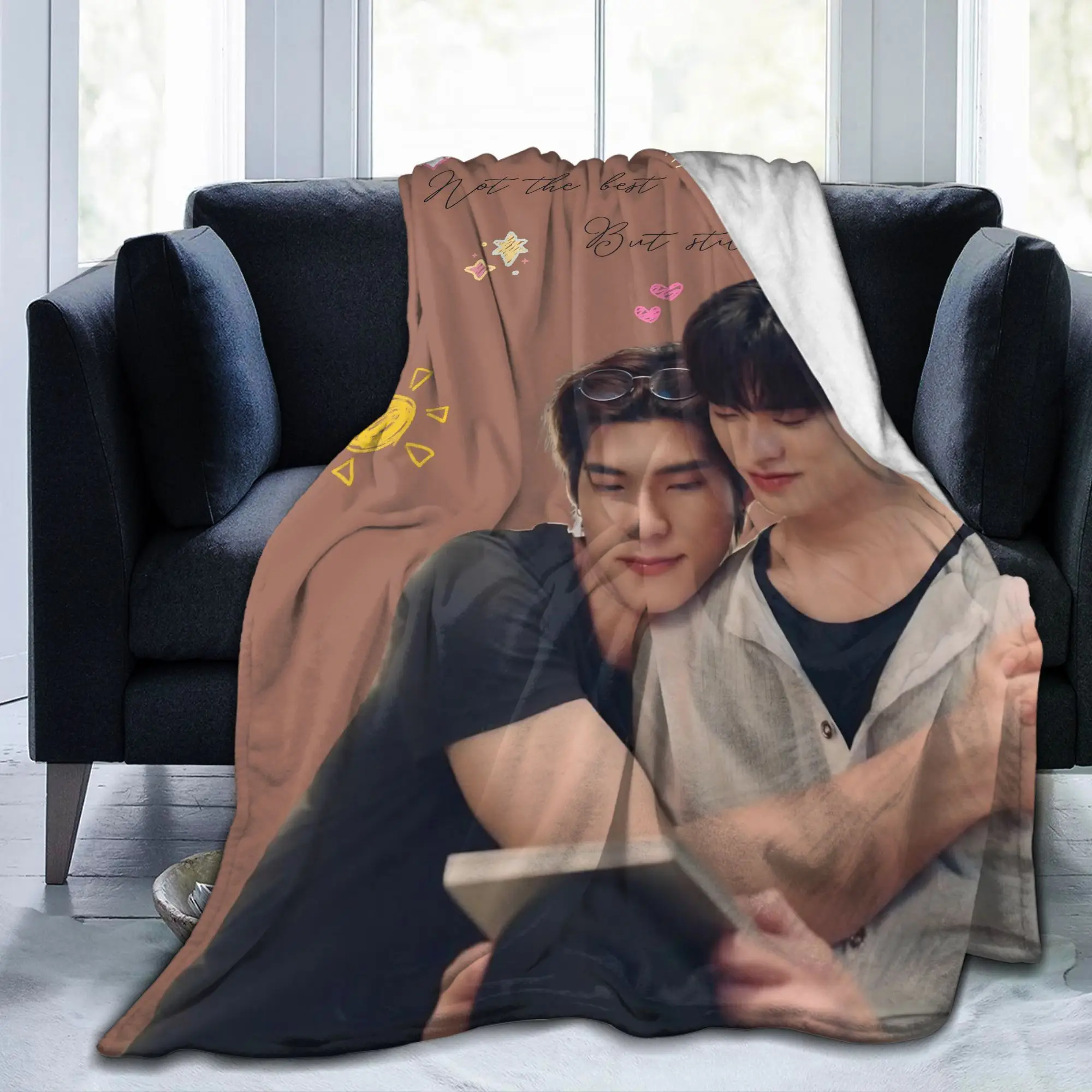 Qin Duang With You Thai BL Flannel Blankets TV Series Awesome Bedding Throw Blanket for Bedspreads Soft Hotel Multi-function
