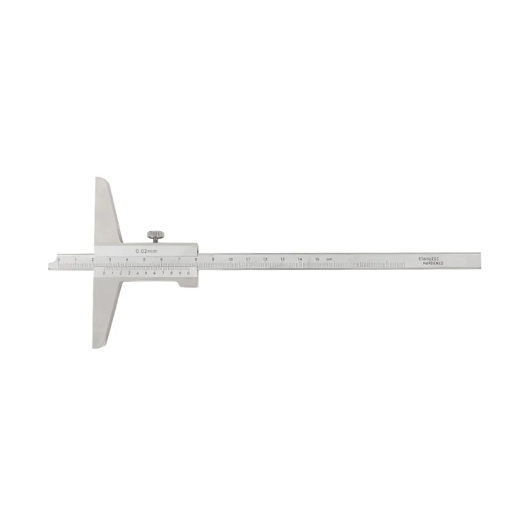 For Dasqua High Quality 0-200mm Hardened Jaws Depth Gauge Vernier Caliper Hardened Stainless Steel Throughout