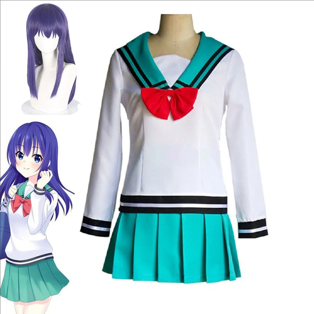 Tenue de cosplay du personnage d'Anime Saiki Kusuo, uniforme scolaire japonais classique pour femmes, robe complète avec perruque pour Comic Con