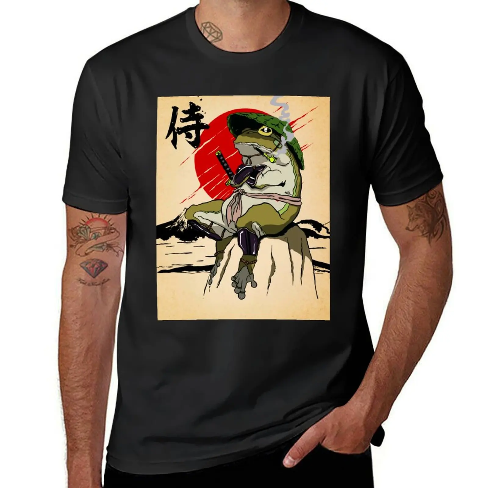 

Samurai frog T-Shirt vintage for a boy plus sizes plain t shirts men