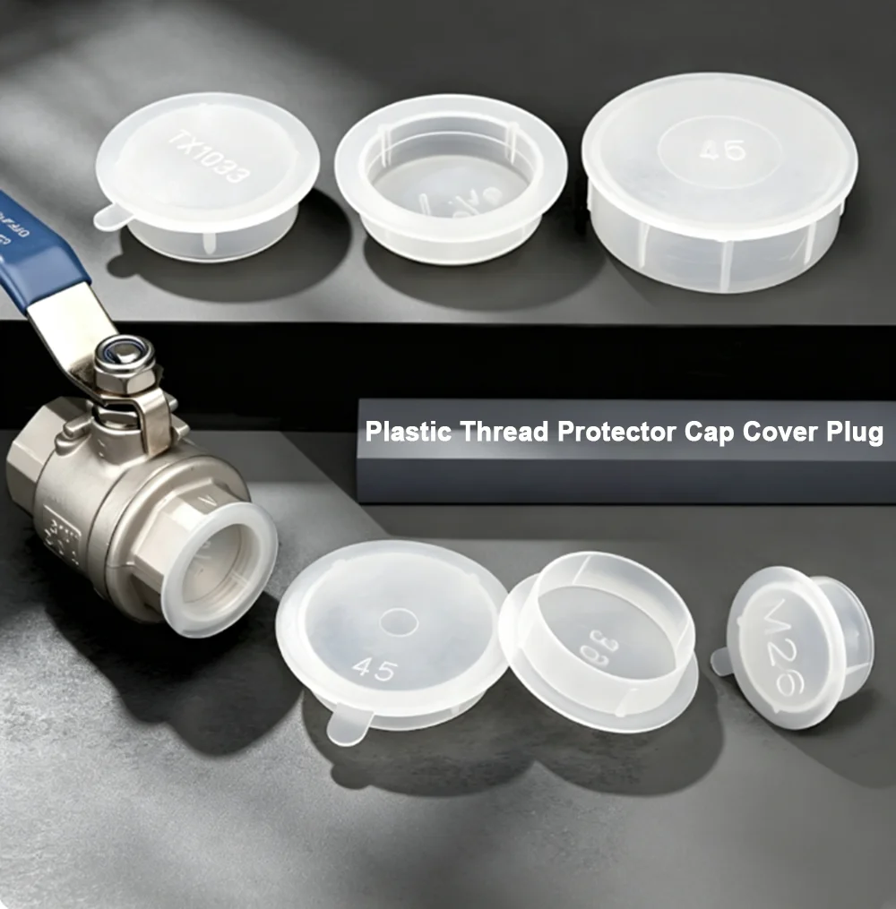 1-10Pcs Plastic Thread Protector Cap Cover Plug for Threaded Cap Cover Pipe End Furniture Screw Hole Cylinder Dust Protection