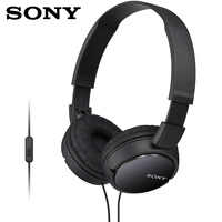 Original Sony MDR-ZX110AP Extra Bass Wired Headphones with Mic Foldable Earphone Sport Headset Game Earbuds