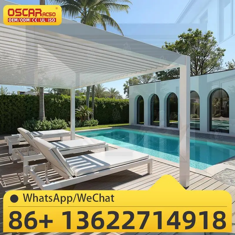 

Movable Waterproof Outdoor Retractable Motorized Pergola Prime and Durable for Garden Patio Courtyard pergola