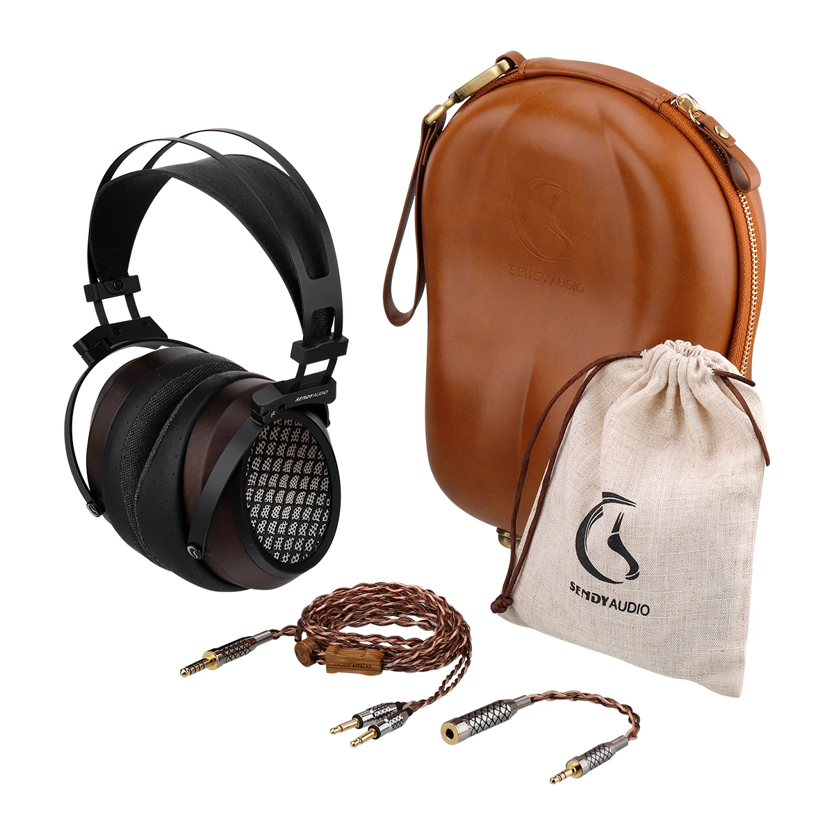 Sendy Audio Aiva 2 HIFI Planar Magnetic Driver Open-back Over-ear Wood Headphone 4.4mm Balanced Headset