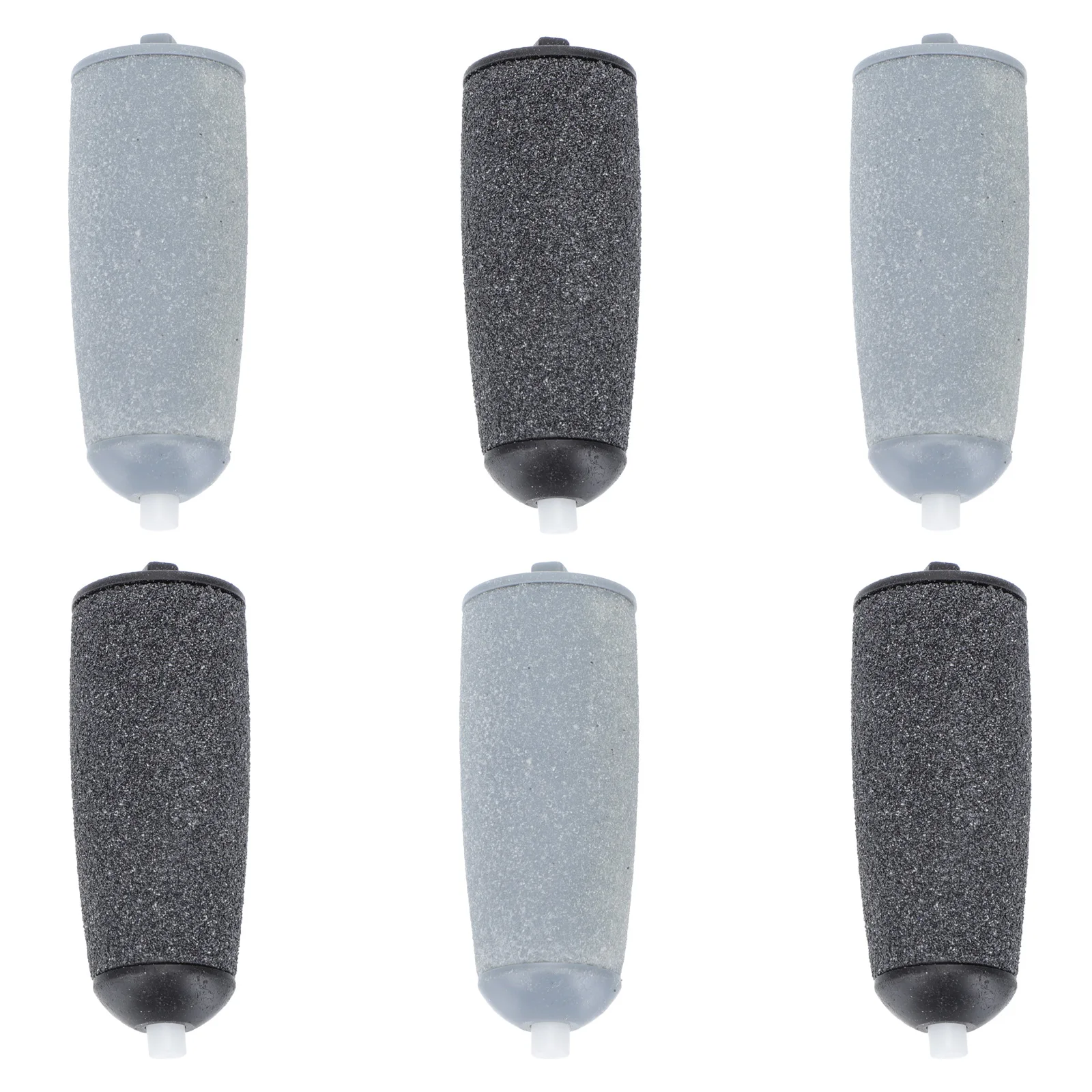 

6pcs Foot Grinder Replacement Heads Electric Rollers Black Grey Nail File Accessories Foot Care Tool Pedicure Supplies Dead Skin