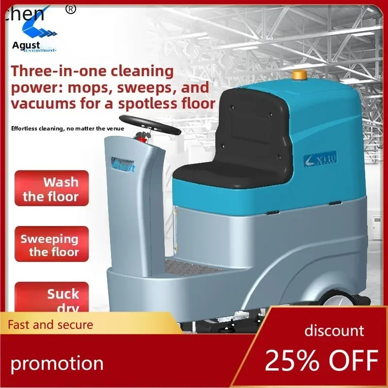 h27- Floor Cleaning Machine Industrial Workshop Electric Floor Cleaning Truck Sweeper Vacuum Mop Combo