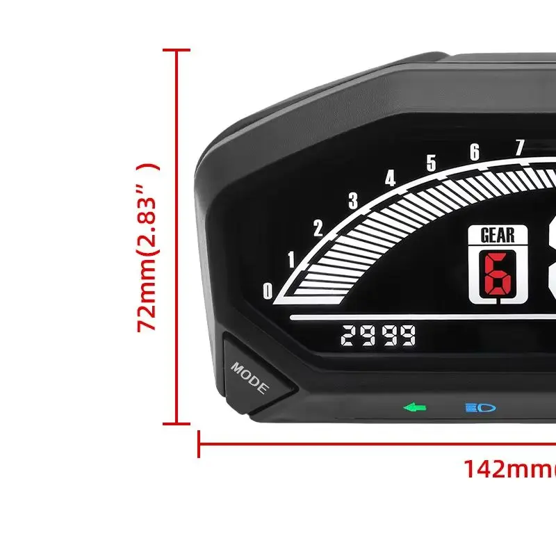 

Universal Speedometer Motorcycle Digital Lcd Dashboard Odometer Tachometer Waterproof For 2,4 Cylinders moto