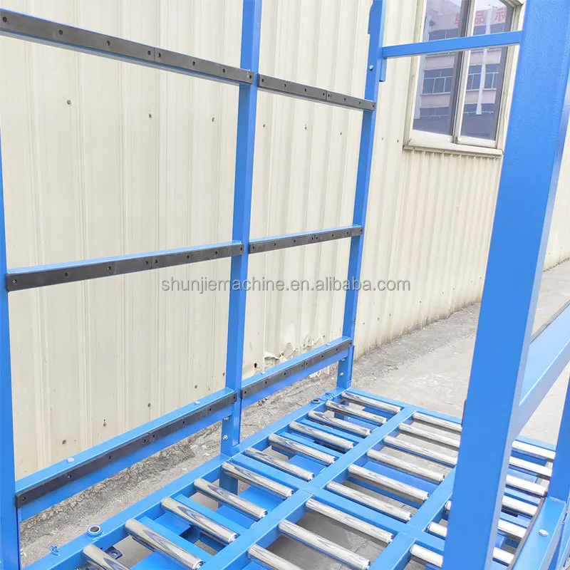 2134mm長さの積み重ね可能な頑丈な仕上げプレート収納ラック（8インチホイール付き）