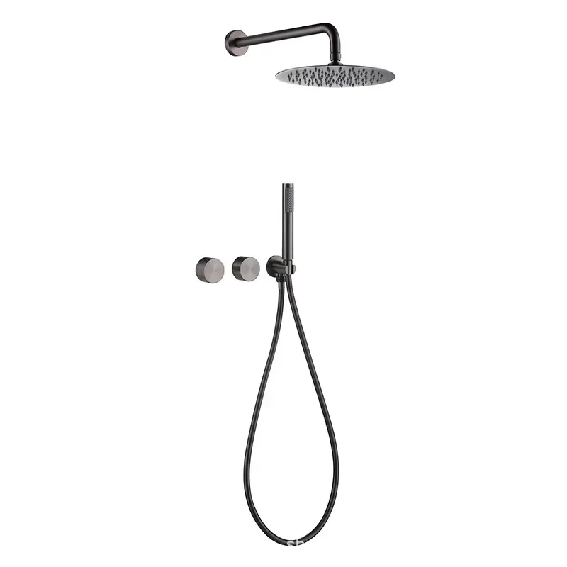 

Minimalist invisible hidden shower, concealed into the wall, ceiling pre-buried