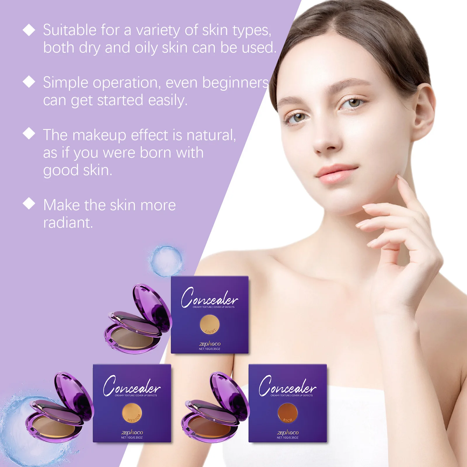 Kremowy korektor o efekcie soft matte, pełne krycie, maskuje niedoskonałości, zmarszczki, tatuaże, zapewnia wygładzenie, długotrwały, wodoodporny, odporny na pot, podkład w poduszce. ﻿