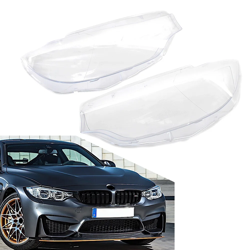 2Pcs Left+Right Car Headlight Shell Front Headlamp Lens Cover for BMW 4 Series M3 F82 F32 F33 F34 2013 2014 2015 2016