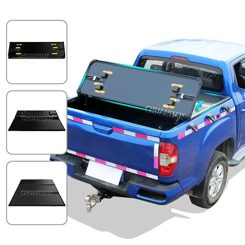 

Waterproof Locking Hard Aluminium Tri-Fold Tonneau Cover For Toyota For Tacoma NP300 Ford F150 Ranger T6 T7 T8 Electric Sierra