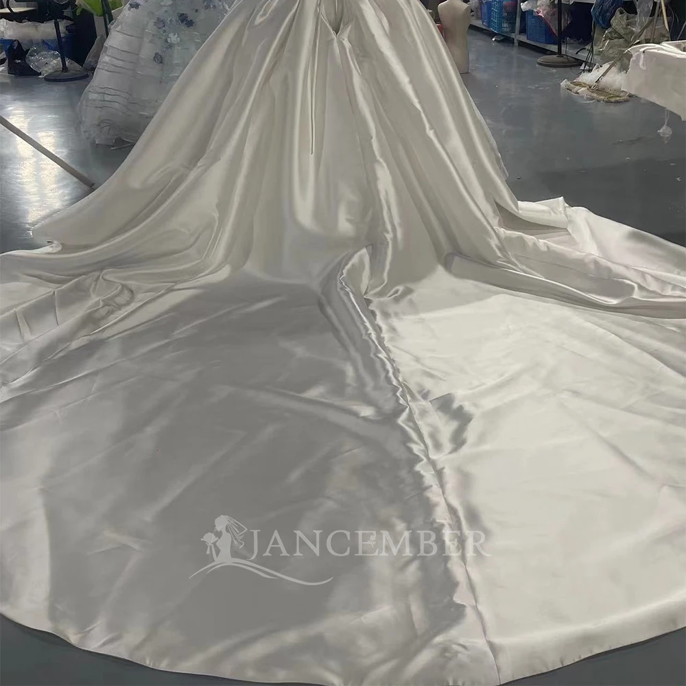 Abiti da sposa da spiaggia a prezzi accessibili da principessa per donna Sposa con spalle scoperte Abiti da sposa personalizzati personalizzati in raso con lacci
